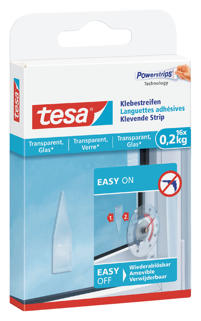 Kleefstrips tesa® dubbelzijdig transparant 0,2kg 16 stuks 16 stuks afbeelding