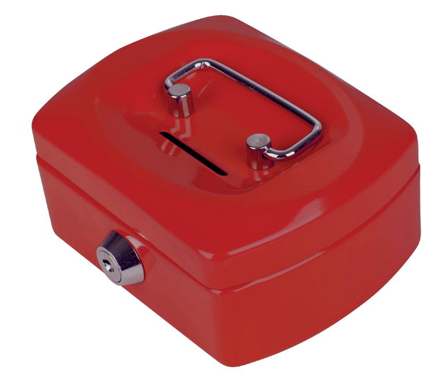 Geldkist Pavo met muntgleuf 125x95x60mm rood — Foto 2 van 2