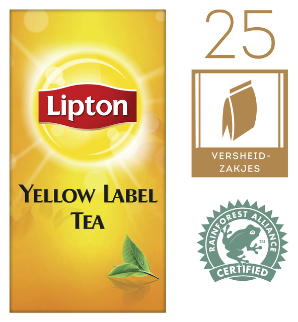 Thee Lipton yellow label 25x1.5gr afbeelding