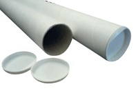 Verzendkoker CleverPack A3 330x29.5mm met doppen wit pak à 5 stuks
