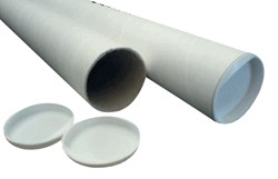 Verzendkoker CleverPack A3 330x50mm met doppen wit pak à 20 stuks
