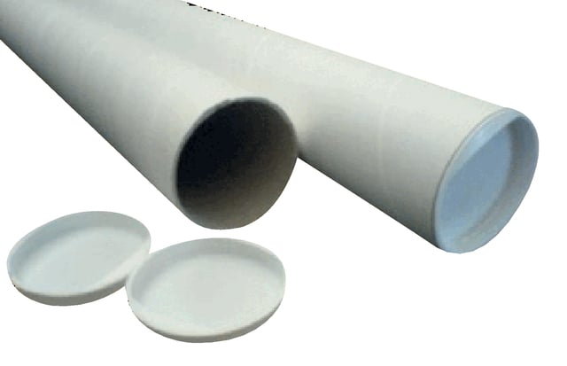 Verzendkoker CleverPack A3 330x50mm met doppen wit pak à 20 stuks afbeelding