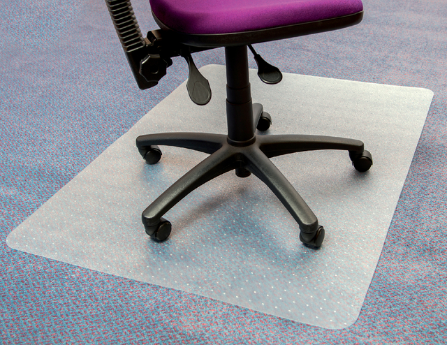 Stoelmat Floortex PVC 120x150cm voor zachte vloeren afbeelding
