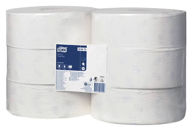 Toiletpapier Tork T1 Advanced jumbo 2-laags 360m wit 120272 — Foto 2 van 2