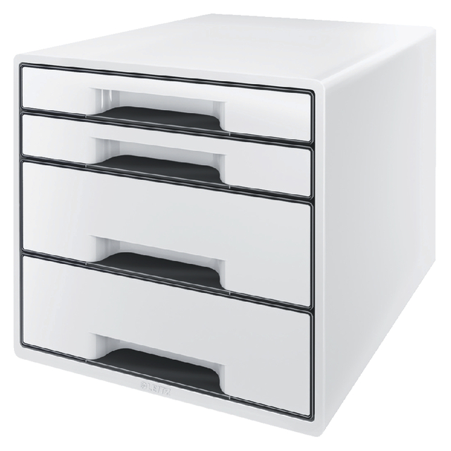 Ladenblok Leitz Wow CUBE A4 maxi 4 laden wit/zwart afbeelding