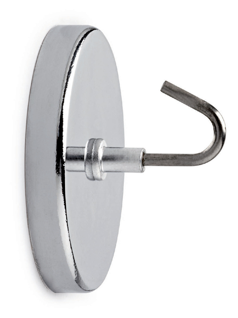 Magneet met haak MAUL Ø52mm trekkracht 9kg chroom afbeelding