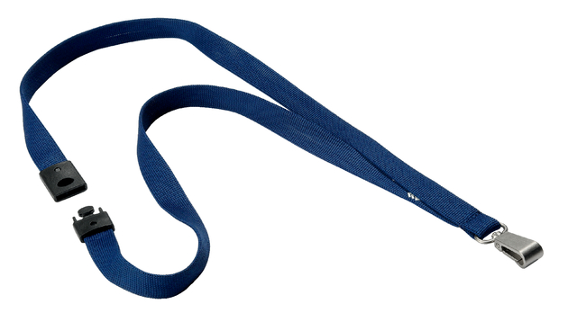 Textielkoord Durable 8127 met karabijnhaak nachtblauw 10 stuks afbeelding