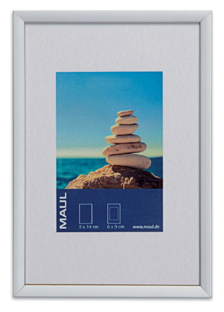 Fotolijst MAUL design 10x15cm aluminium frame zilver afbeelding