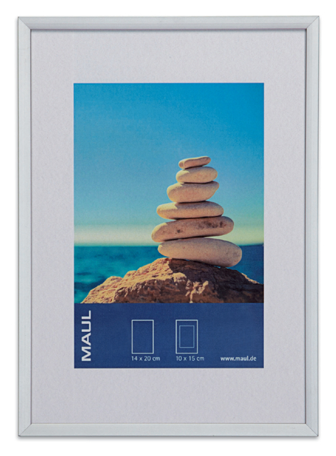 Fotolijst MAUL design 15x21cm aluminium frame zilver afbeelding
