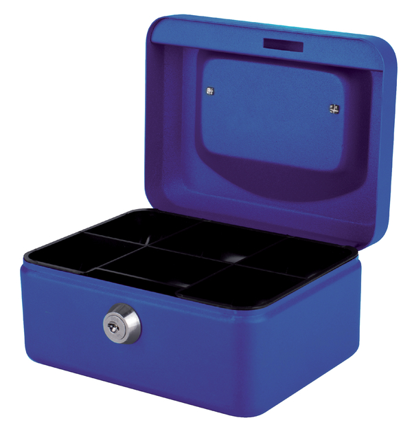 Geldkist Quantore 150x115x80mm blauw afbeelding