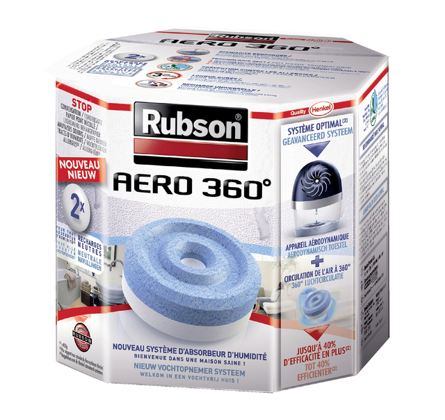Vochtopnemer Rubson Aero 360 navulling 2 stuks afbeelding