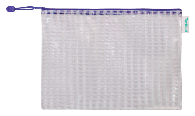 Opbergtas Zipper met rits 330x240mm PVC blauw afbeelding