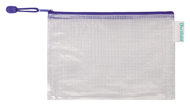 Opbergtas Zipper met rits 235x165mm PVC blauw afbeelding