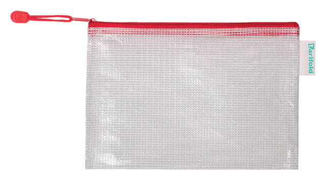 Opbergtas Tarifold met rits 235x165mm PVC rood afbeelding