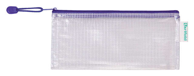 Opbergtas Zipper met rits 250x115mm PVC blauw afbeelding