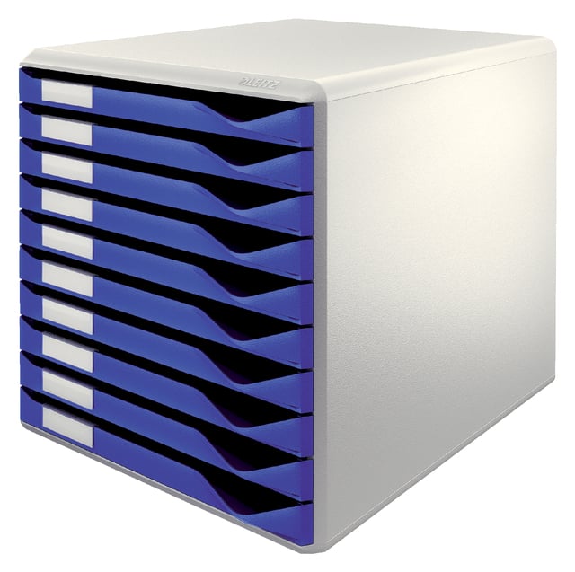 Ladenblok Leitz A4 10 laden blauw/wit afbeelding