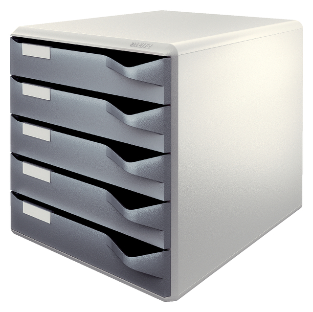 Ladenblok Leitz A4 5 laden donkergrijs/wit afbeelding