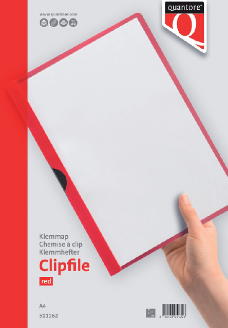 Klemmap Quantore A4 3mm rood afbeelding