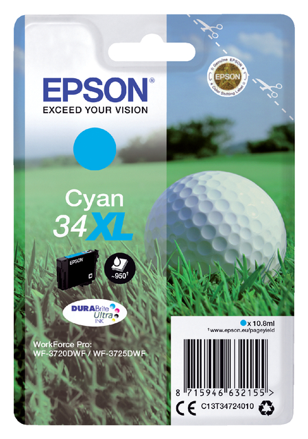Inktcartridge Epson 34XL T3472 blauw afbeelding