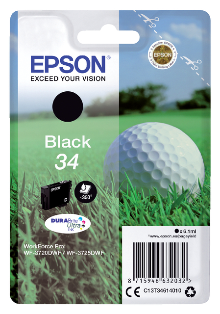 Inktcartridge Epson 34 T3461 zwart afbeelding