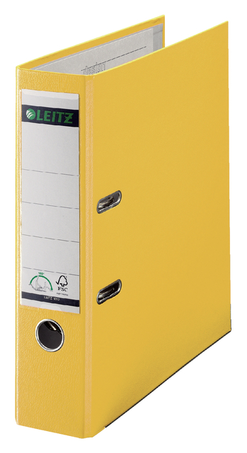 Ordner Leitz 1010 180° 80mm PP A4 geel afbeelding