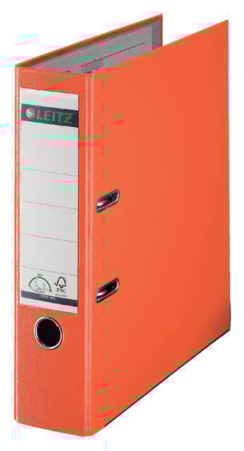 Ordner Leitz 1010 180° 80mm PP A4 oranje afbeelding
