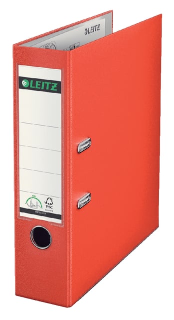 Ordner Leitz 1010 180° 80mm PP A4 lichtrood afbeelding