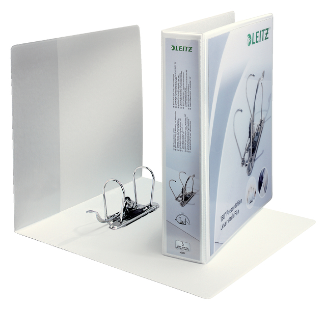 Ordner Leitz 4226 panorama 180° 75mm PP A4 maxi 3tas wit afbeelding