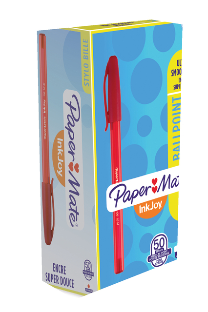 Balpen Paper Mate Inkjoy 100 medium rood — Foto 2 van 2