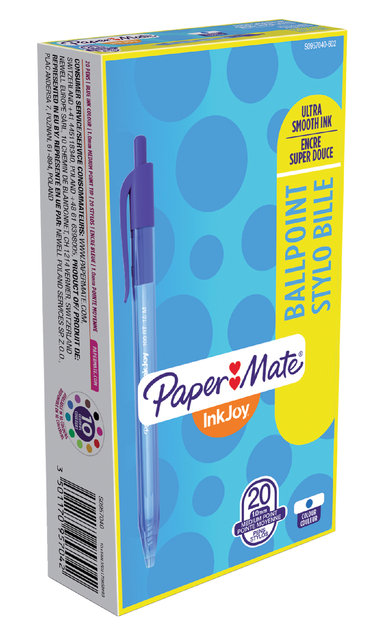 Balpen Paper Mate Inkjoy 100RT medium blauw — Foto 2 van 2