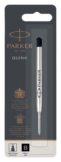 Balpenvulling Parker Quink breed zwart breed blister à 1 stuk afbeelding