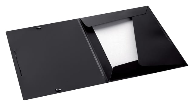 Elastomap Djois college file A4 3 klepppen PP zwart afbeelding