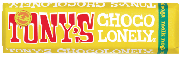 Chocolade Tony&apos;s Chocolonely melk noga reep 47gr afbeelding