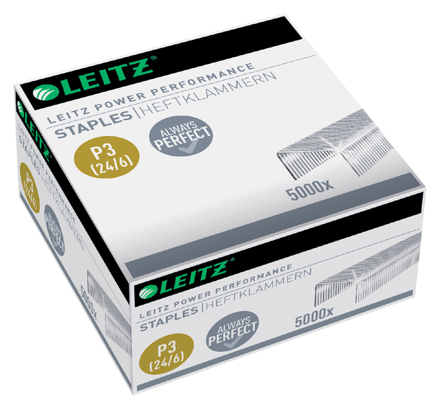 Nieten Leitz P3 24/6 verzinkt 5000 stuks afbeelding