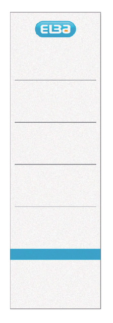 Rugetiket Elba breed 59x190mm zelfklevend wit/blauw 10 stuks afbeelding