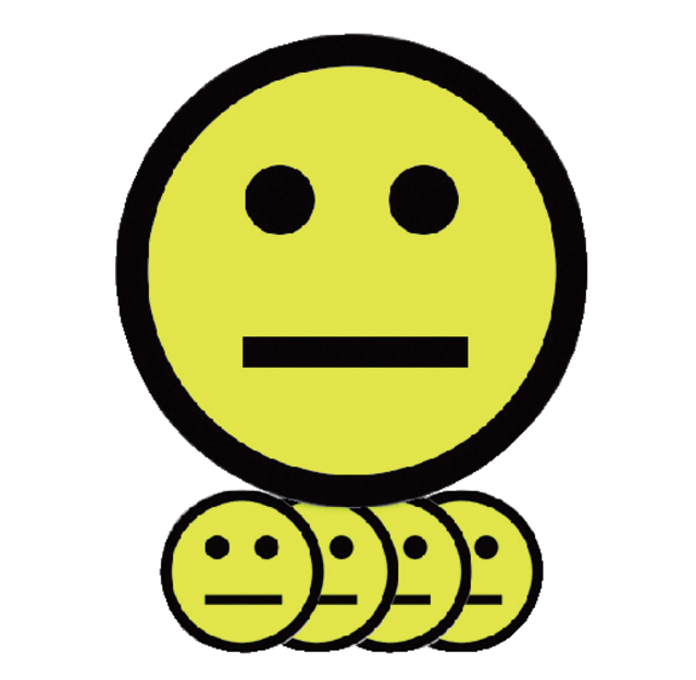 Magneet smiley 25mm emotie neutraal geel 5 stuks afbeelding