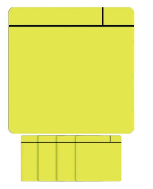 Magneet scrum 75x75mm geel 5 stuks afbeelding