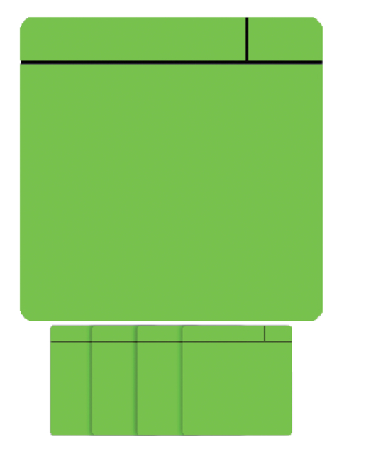 Magneet scrum 75x75mm groen 5 stuks afbeelding