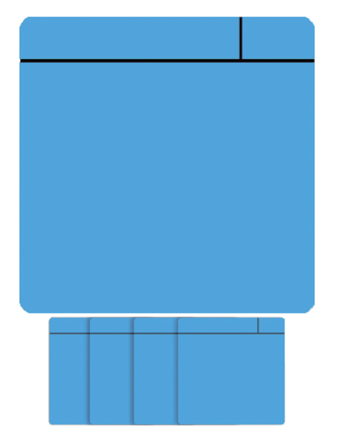 Magneet scrum 75x75mm lichtblauw 5 stuks afbeelding
