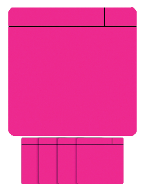 Magneet scrum 75x75mm roze 5 stuks afbeelding