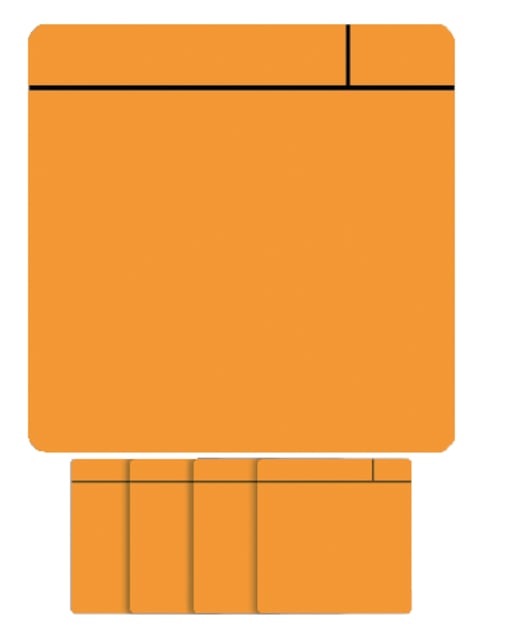 Magneet scrum 75x75mm oranje 5 stuks afbeelding