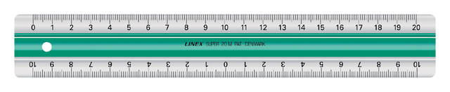 Liniaal Linex super S20 20cm transparant afbeelding