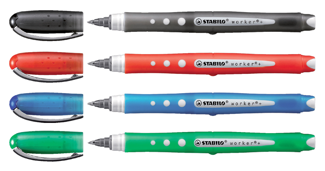 Rollerpen STABILO worker colorful 2019/46 medium zwart — Foto 2 van 2