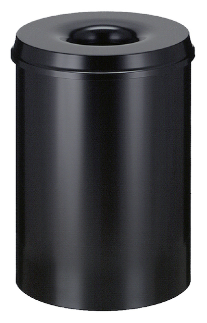 Papierbak met vlamdover Vepabins 30liter 33.5cm zwart afbeelding