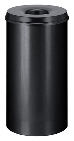 Papierbak met vlamdover Vepabins 50 liter 335mm zwart
