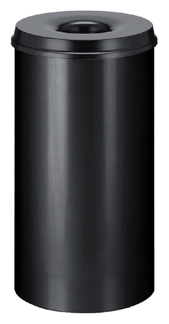 Papierbak met vlamdover Vepabins 50 liter 335mm zwart afbeelding