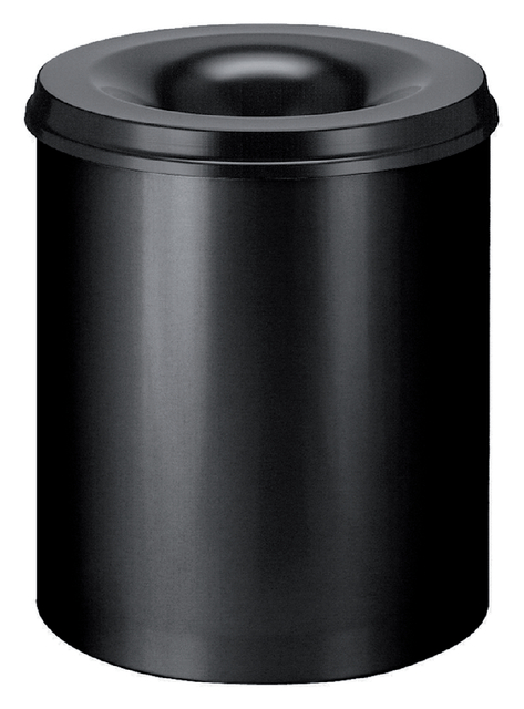 Papierbak met vlamdover Vepabins 80liter 47cm Zwart afbeelding