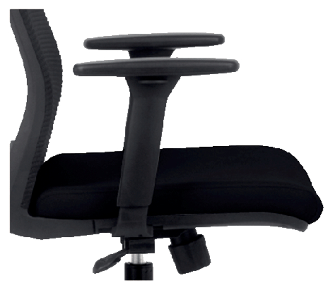 Armlegger Euroseats Evora verstelbaar zwart set van 2 stuks afbeelding
