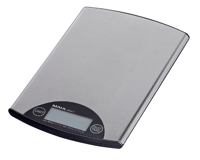 Briefweger MAUL Steel tot 5000 gram inclusief batterij zilver staal afbeelding