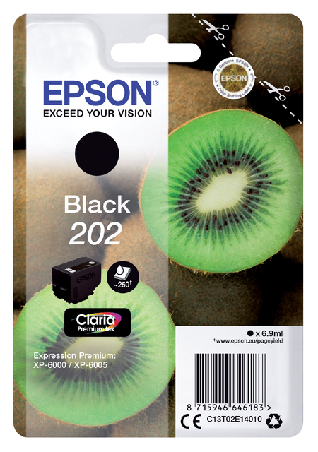Inktcartridge Epson 202 T02E14 zwart afbeelding